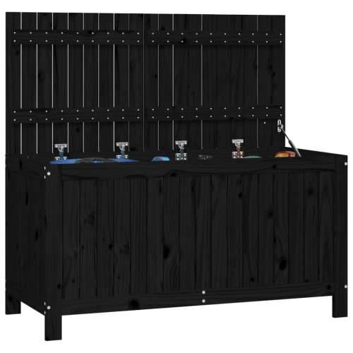 Vrtna kutija za pohranu crna 121x55x64 cm od masivne borovine - Crna boja bora 121 x 55 x 64 cm Cijena