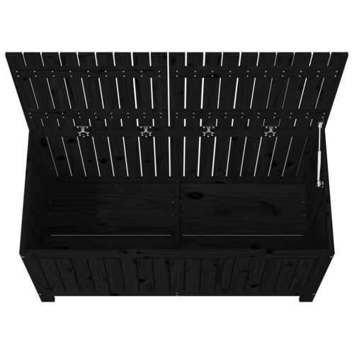 Vrtna kutija za pohranu crna 121x55x64 cm od masivne borovine - Crna boja bora 121 x 55 x 64 cm Cijena