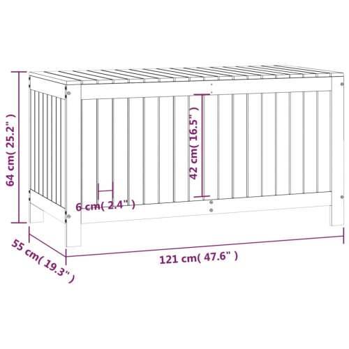 Vrtna kutija za pohranu crna 121x55x64 cm od masivne borovine - Crna boja bora 121 x 55 x 64 cm Cijena