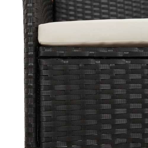 Vrtna garnitura - 9-dijelni vrtni blagovaonski set s jastucima crni od poliratana - Dužina stola 190 cm 9 8 Cijena