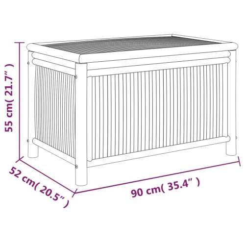 Vrtna kutija za pohranu 90 x 52 x 55 cm od bambusa - 90 x 52 x 55 cm Cijena