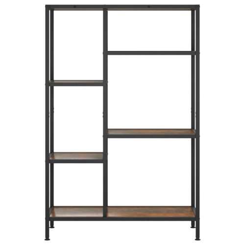Polica za knjige 80x30x120 cm od čelika i konstruiranog drva - Tamno smeđa 1 120 cm Cijena