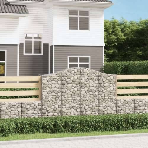 Lučne gabionske košare 11kom 200x50x140/160cm pocinčano željezo - 200 x 50 x 140/160 cm 11 Cijena