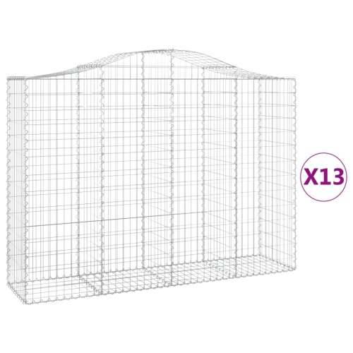 Lučne gabionske košare 13kom 200x50x140/160cm pocinčano željezo - 200 x 50 x 140/160 cm 13 Cijena