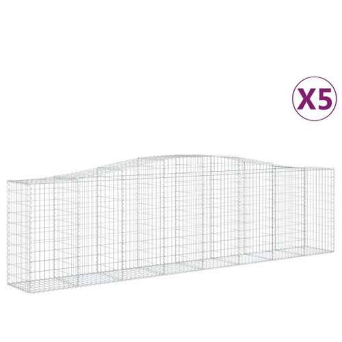 Lučne gabionske košare 5 kom 400x50x100/120cm pocinčano željezo - 400 x 50 x 100/120 cm 5 Cijena