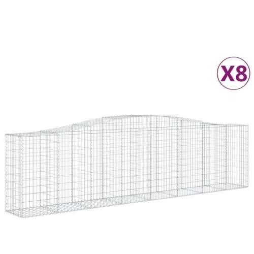 Lučne gabionske košare 8 kom 400x50x100/120cm pocinčano željezo - 400 x 50 x 100/120 cm 8 Cijena