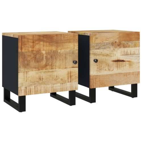 Noćni ormarići 2 kom 40 x 33 x 46 cm od masivnog drva manga - 2 masivno drvo manga Cijena
