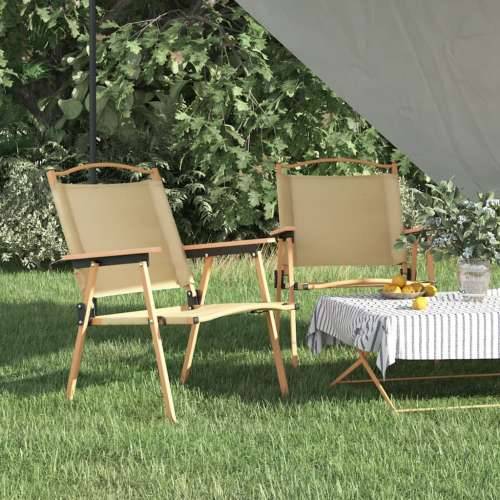 Stolice za kampiranje 2 kom bež 54x55x59 cm od tkanine oxford - Bež 54 x 55 x 78 cm 2 Cijena