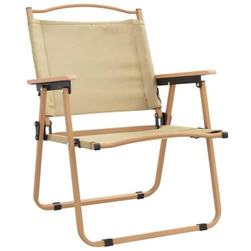 Stolice za kampiranje 2 kom bež 54x55x59 cm od tkanine oxford - Bež 54 x 55 x 78 cm 2 Cijena