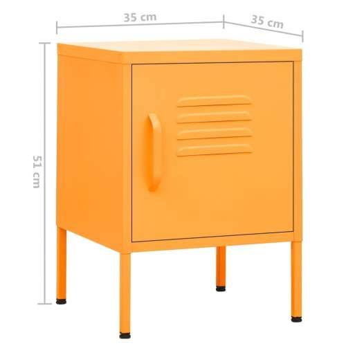 Noćni ormarić boja senfa 35 x 35 x 51 cm čelični - žuta boja senfa 1 Cijena