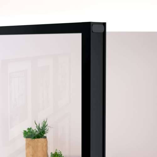 Sobna vrata crna 76 x 201,5 cm kaljeno staklo i aluminij tanka - Crna i prozirna 76 x 201.5 cm 1 Mreže 4 x 2 Cijena