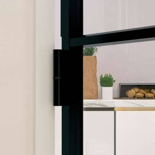 Sobna vrata crna 76 x 201,5 cm kaljeno staklo i aluminij tanka - Crna i prozirna 76 x 201.5 cm 1 Mreže 4 x 2 Cijena