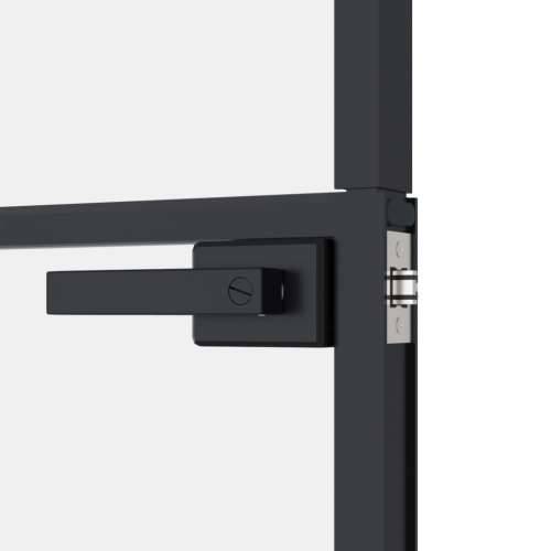 Sobna vrata crna 76 x 201,5 cm kaljeno staklo i aluminij tanka - Crna i prozirna 76 x 201.5 cm 1 Mreže 4 x 2 Cijena