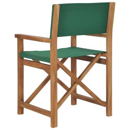Redateljske stolice 2 kom od masivne tikovine zelene Cijena