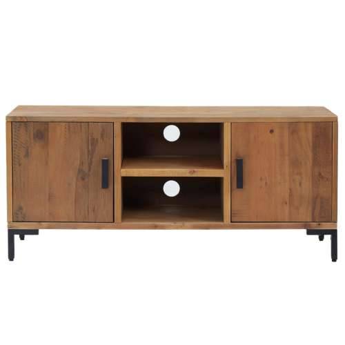 TV ormarić smeđi 110x35x48 cm od masivne borovine - Smeđa 110 x 35 x 48 cm 1 Cijena
