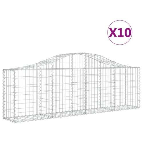 Lučne gabionske košare 10 kom 200x30x60/80 cm pocinčano željezo - 200 x 30 x 60/80 cm 10 Cijena