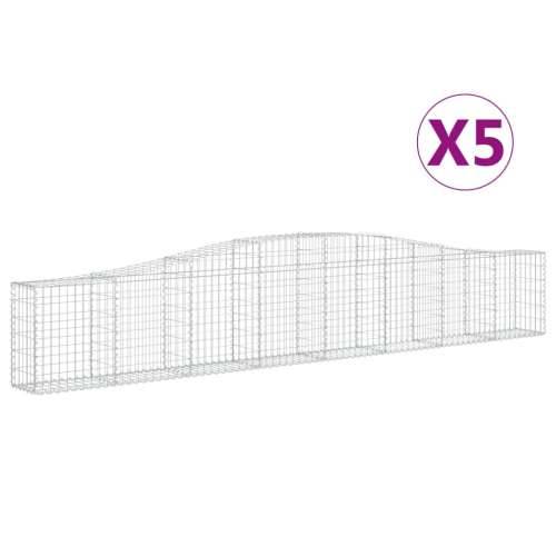 Lučne gabionske košare 5 kom 400x30x60/80 cm pocinčano željezo - 400 x 30 x 60/80 cm 5 Cijena