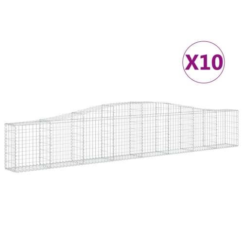 Lučne gabionske košare 10 kom 400x30x60/80 cm pocinčano željezo - 400 x 30 x 60/80 cm 10 Cijena
