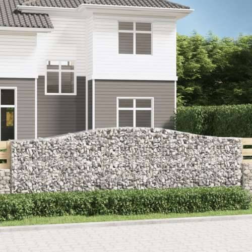 Lučne gabionske košare 4 kom 400x50x120/140cm pocinčano željezo - 400 x 50 x 120/140 cm 4 Cijena