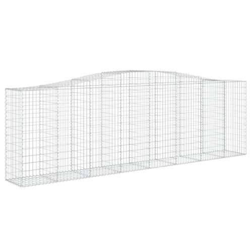 Lučne gabionske košare 4 kom 400x50x120/140cm pocinčano željezo - 400 x 50 x 120/140 cm 4 Cijena