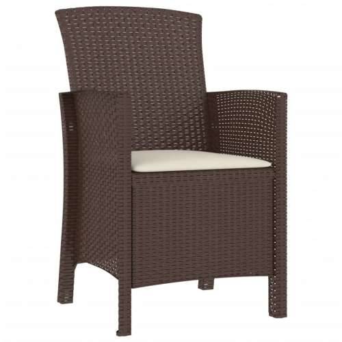 Vrtna stolica s jastukom od PP ratana smeđa Cijena