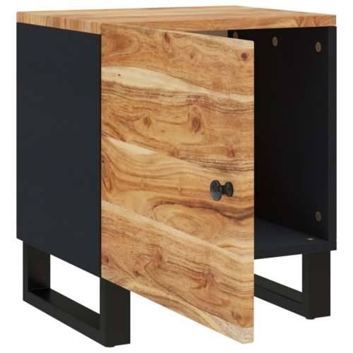 Noćni ormarići 2 kom 40 x 33 x 46 cm masivno bagremovo drvo - 2 Masivno bagremovo drvo Cijena