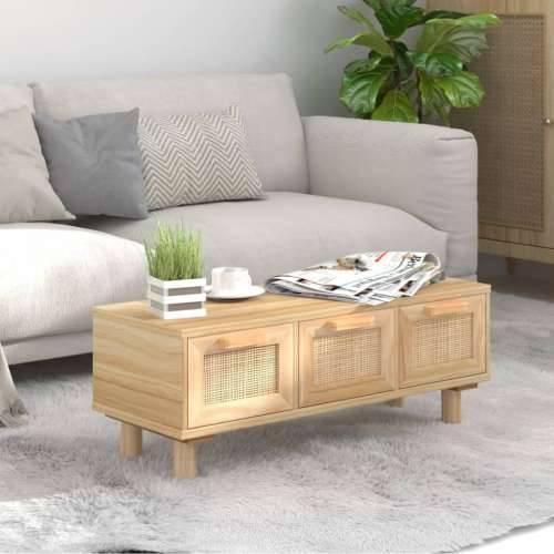 Stolić za kavu smeđi 80x40x30 cm konstruirano drvo i borovina - Smeđa 1 Cijena