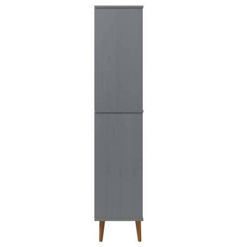 Regal za knjige MOLDE sivi 85x35x170,5 cm od masivne borovine - Siva 1 Cijena