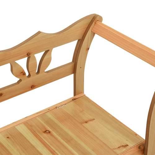 Klupa 107 x 45 x 75,5 cm od masivne jelovine - Smeđa Cijena