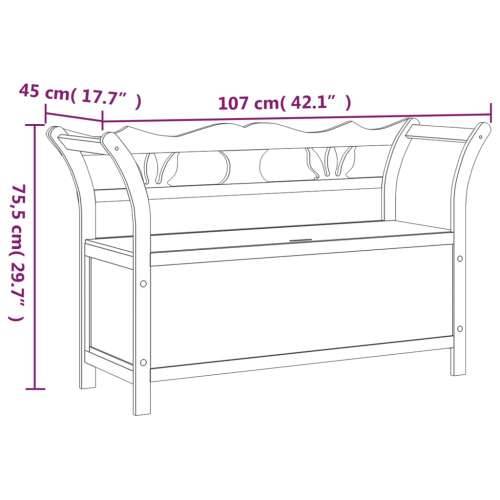 Klupa 107 x 45 x 75,5 cm od masivne jelovine - Smeđa Cijena