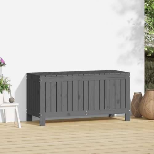 Vrtna kutija za pohranu siva 108x42,5x54 cm od masivne borovine - Siva boja bora 108 x 42.5 x 54 cm Cijena