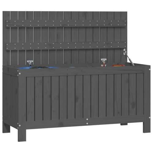 Vrtna kutija za pohranu siva 108x42,5x54 cm od masivne borovine - Siva boja bora 108 x 42.5 x 54 cm Cijena
