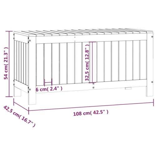 Vrtna kutija za pohranu siva 108x42,5x54 cm od masivne borovine - Siva boja bora 108 x 42.5 x 54 cm Cijena