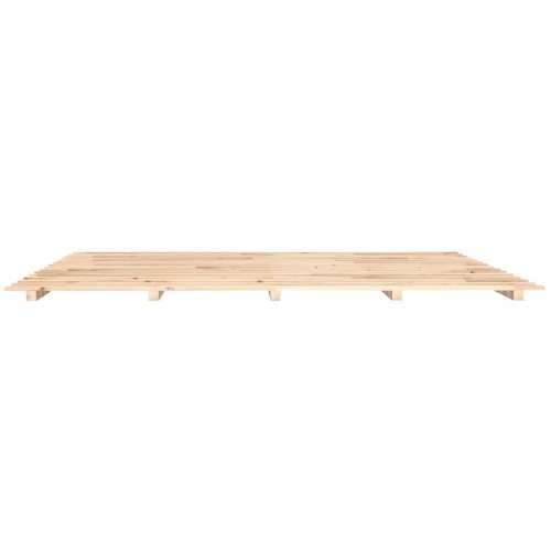 Okvir za krevet 200 x 200 cm od masivne borovine - Prirodna 200 x 200 cm Cijena