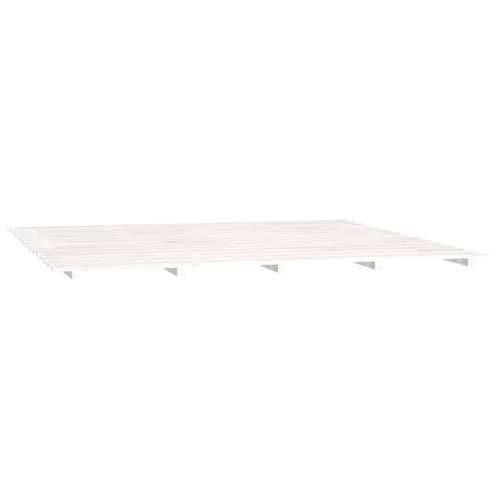 Okvir za krevet bijela 200 x 200 cm od masivne borovine - Bijela 200 x 200 cm Cijena