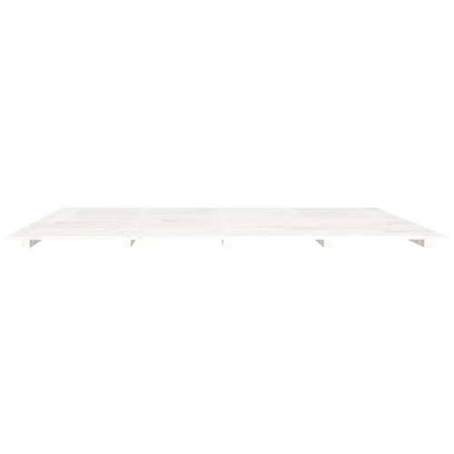 Okvir za krevet bijela 200 x 200 cm od masivne borovine - Bijela 200 x 200 cm Cijena