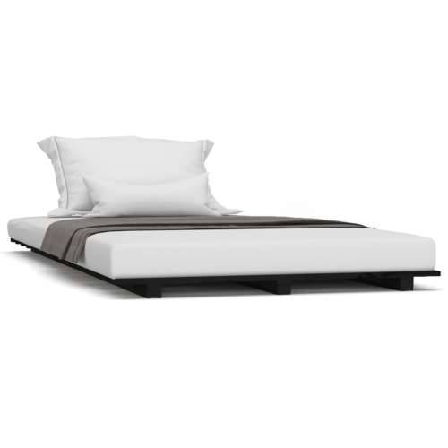Okvir za krevet crni 75 x 190 cm od masivne borovine - Crna 75 x 190 cm Cijena