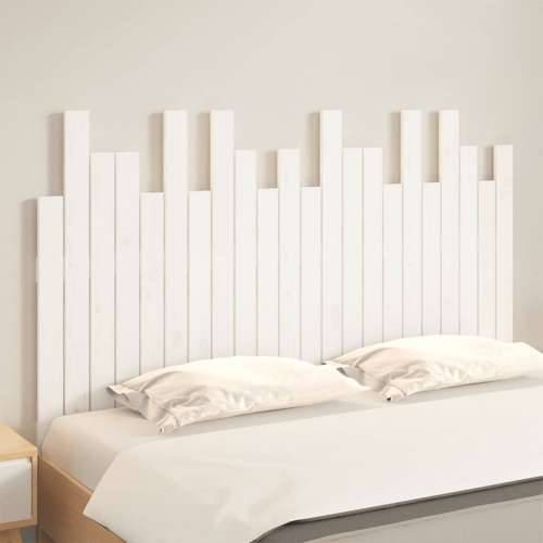 Zidno uzglavlje bijelo 140x3x80 cm od masivne borovine - Bijela 140 x 80 cm 1 Cijena