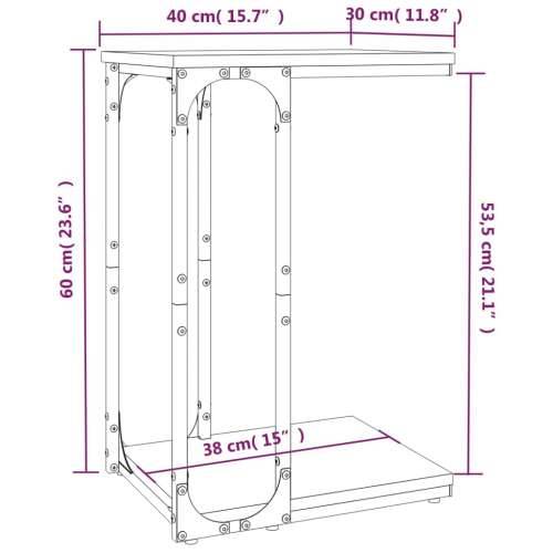 Bočni stolić crni 40x30x60 cm od konstruiranog drva - Crna 40 x 30 x 60 cm 1 Cijena