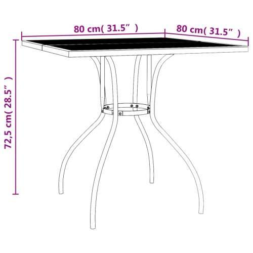 Vrtni stol antracit 80 x 80 x 72,5 cm od čelične mreže - 80 x 80 x 72.5 cm 1 Cijena