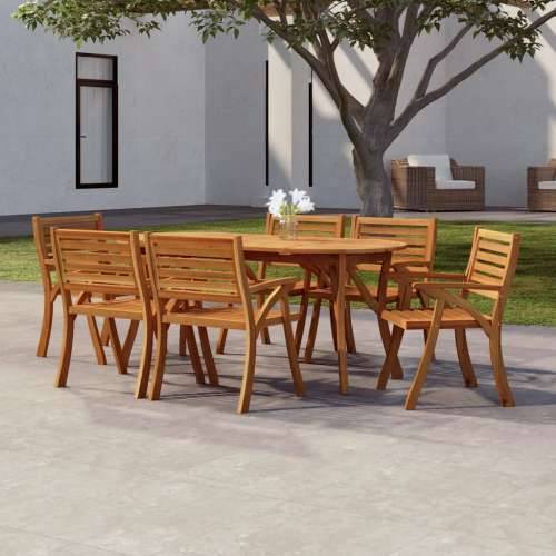 Vrtni stol 200 x 90 x 75 cm od masivnog bagremovog drva - 200 x 90 x 75 cm 1 Ovalno Cijena
