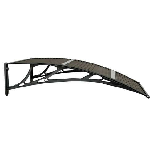 Nadstrešnica za vrata crna 100 x 75 cm polikarbonatna - Crna 100 x 75 cm 1 s 3 ploče Cijena