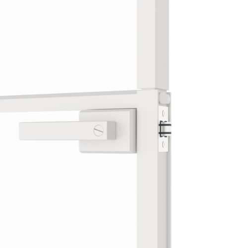 Sobna vrata bijela 83x201,5 cm kaljeno staklo i aluminij tanka - Bijela i prozirna 83 x 201.5 cm 1 Mreže 4 x 2 Cijena