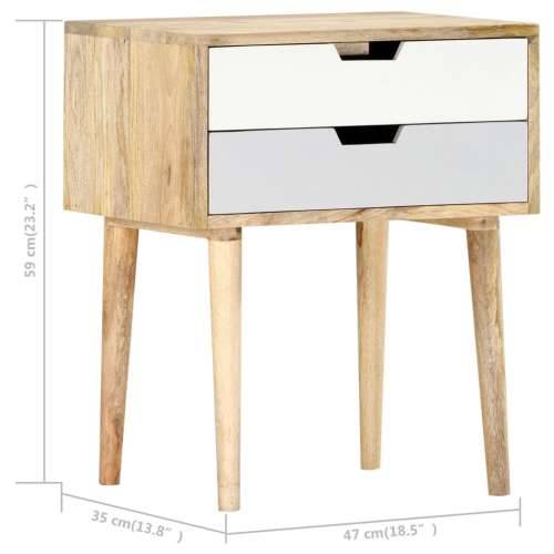 Noćni ormarić 47 x 35 x 59 cm od masivnog drva manga Cijena