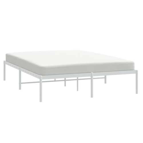 Metalni okvir za krevet bijeli 140 x 190 cm Cijena