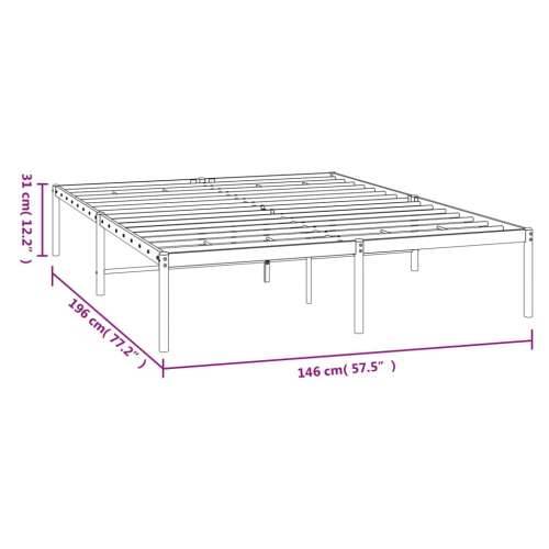 Metalni okvir za krevet bijeli 140 x 190 cm Cijena