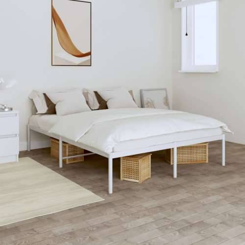 Metalni okvir za krevet bijeli 140 x 200 cm