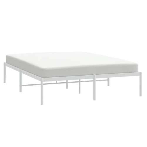 Metalni okvir za krevet bijeli 140 x 200 cm Cijena