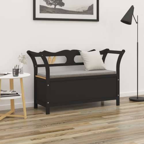 Klupa crna 107 x 45 x 75,5 cm od masivne jelovine - Crna Cijena