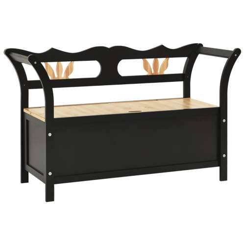 Klupa crna 107 x 45 x 75,5 cm od masivne jelovine - Crna Cijena